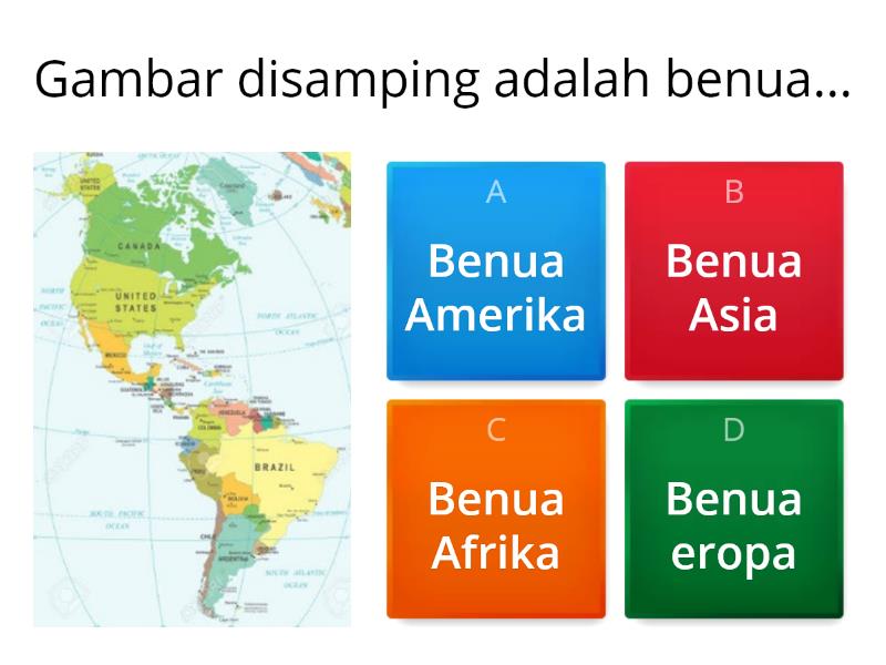 GALUH 9F IPS MATERI BENUA AMERIKA - Quiz