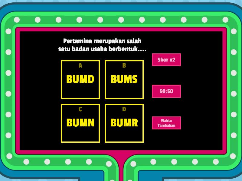 BADAN USAHA DALAM PEREKONOMIAN NEGARA - Gameshow Quiz