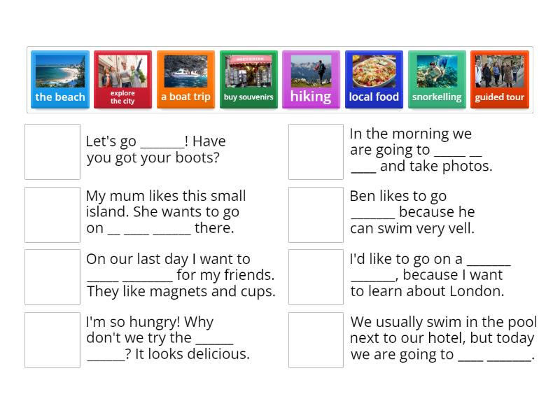 Go getter 3. Unit 3.1. Vocabulary - Une las parejas