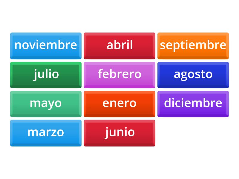 4th month of the year in spanish