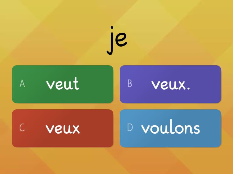 Le Verbe Vouloir - Quiz