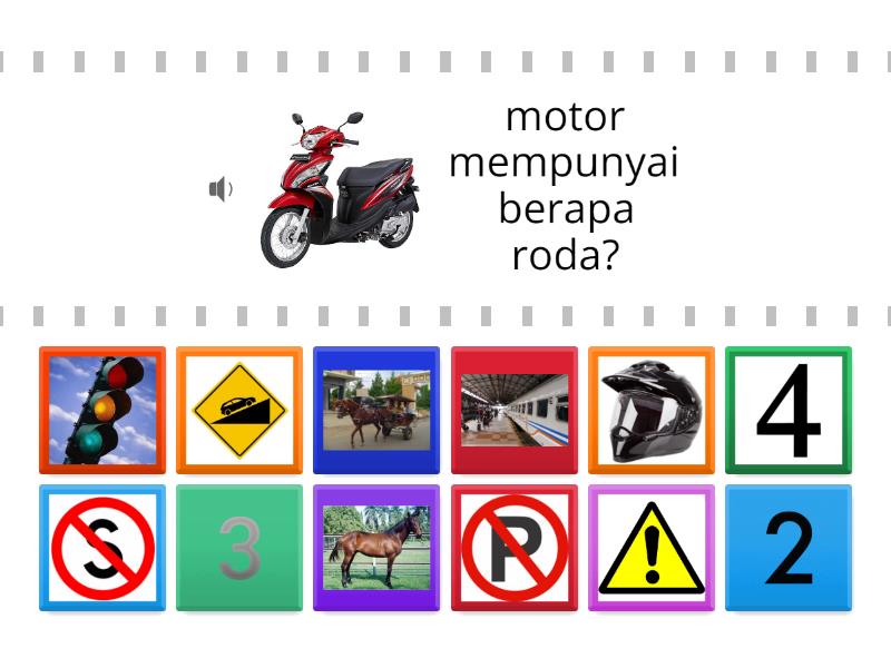 Transportasi Darat Menghubungkan Gambar - Find The Match