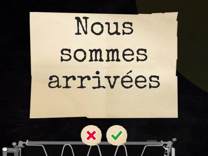 Je suis arrivé arriver Flash cards