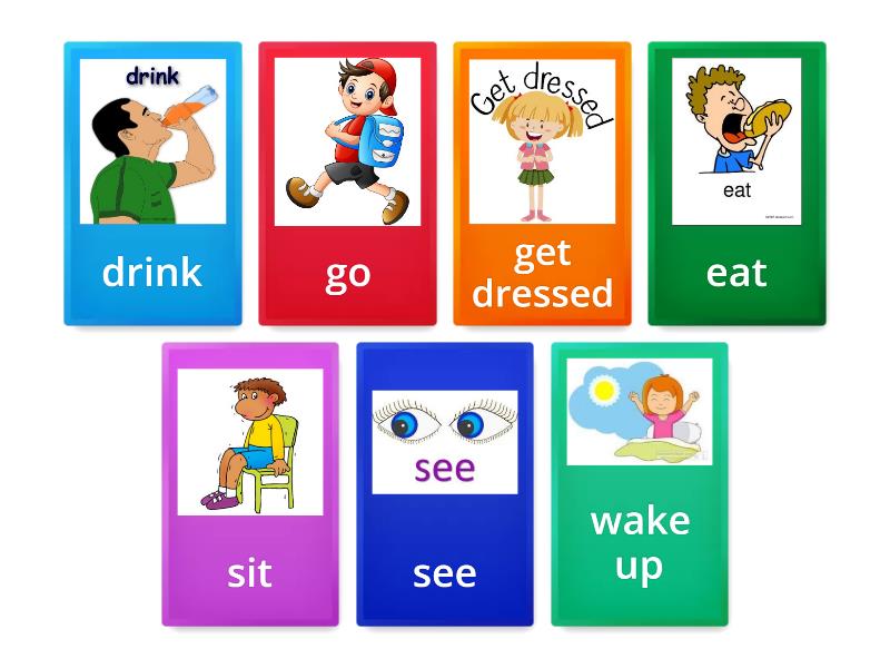 Past Simple Verbs Part 1 Flip tiles