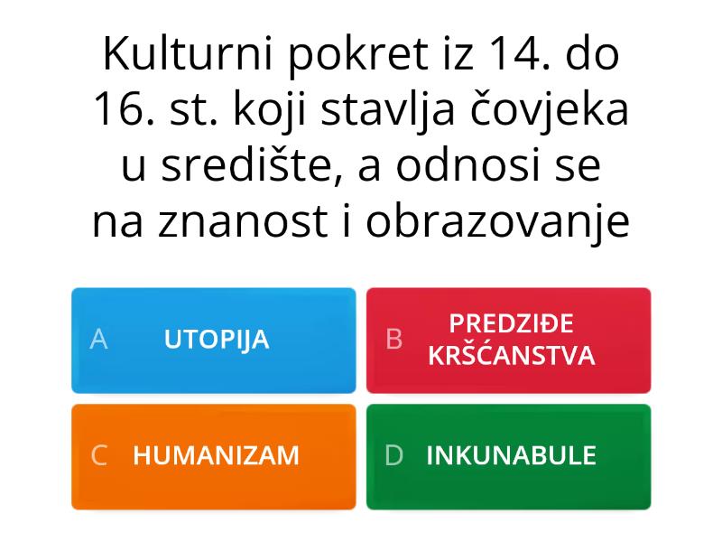 Crkva U Doba Humanizma - Quiz