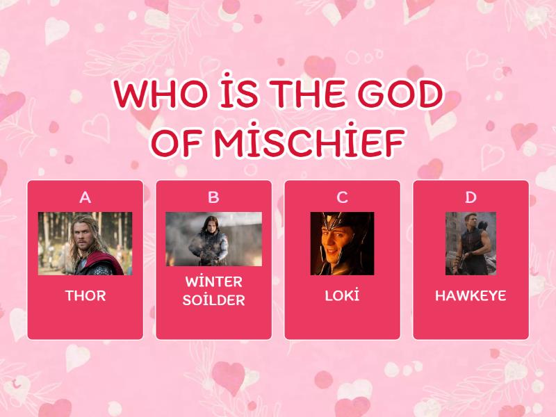 MARVEL CHARACTERS - Quiz
