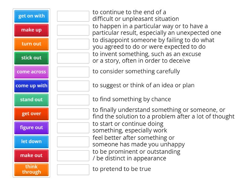 Roadmap B2 Phrasal Verbs - Match up