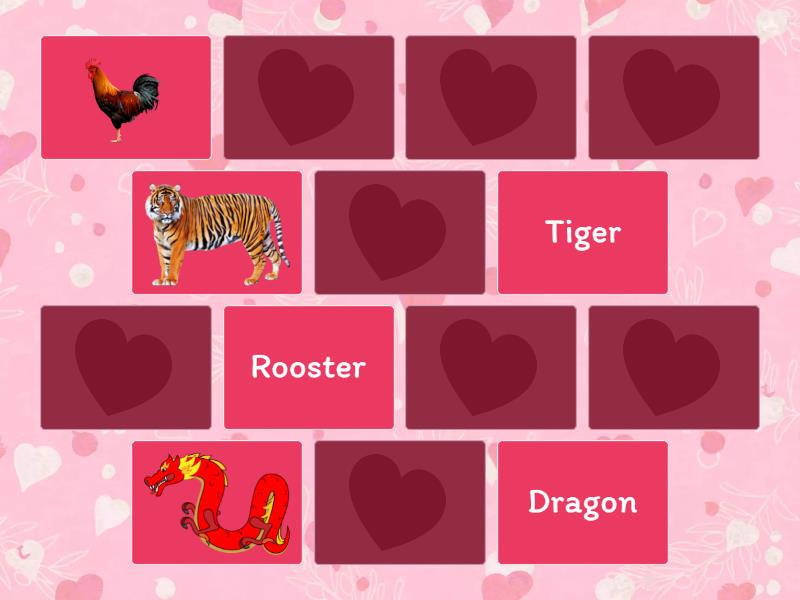 CNY animals for 2C - Matching pairs