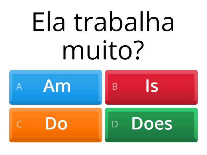 Do/Does vs Verb to Be - Cuestionario