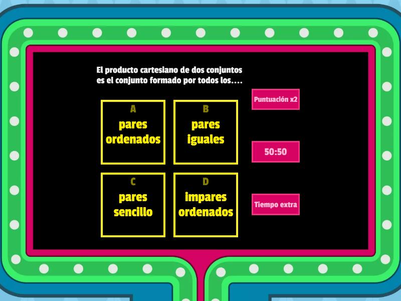 Producto Cartesiano Y Relaciones - Concurso De Preguntas