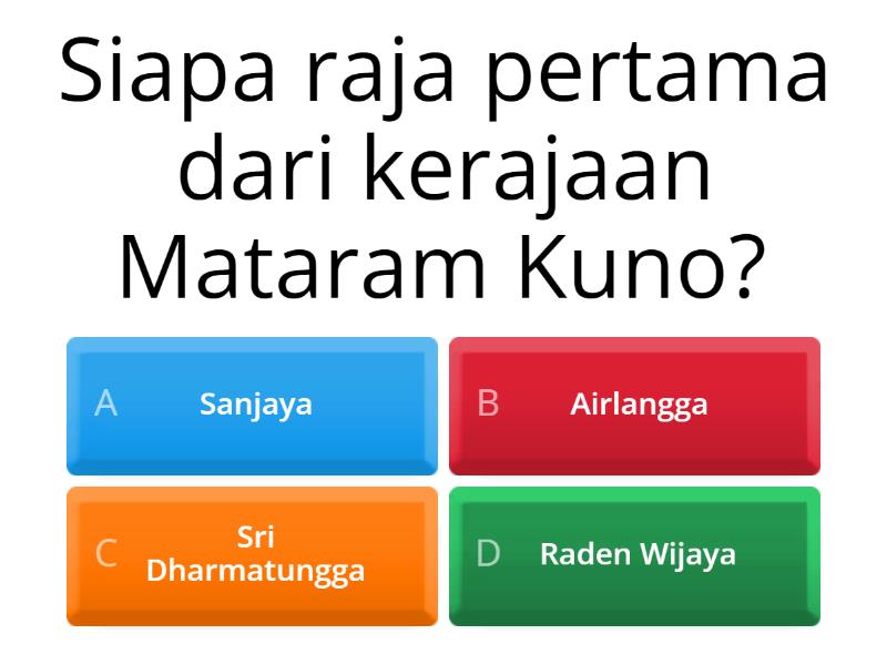 Kuis Mataram Kuno - Quiz