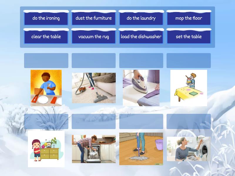 Unit 1a-Household chores - Match up