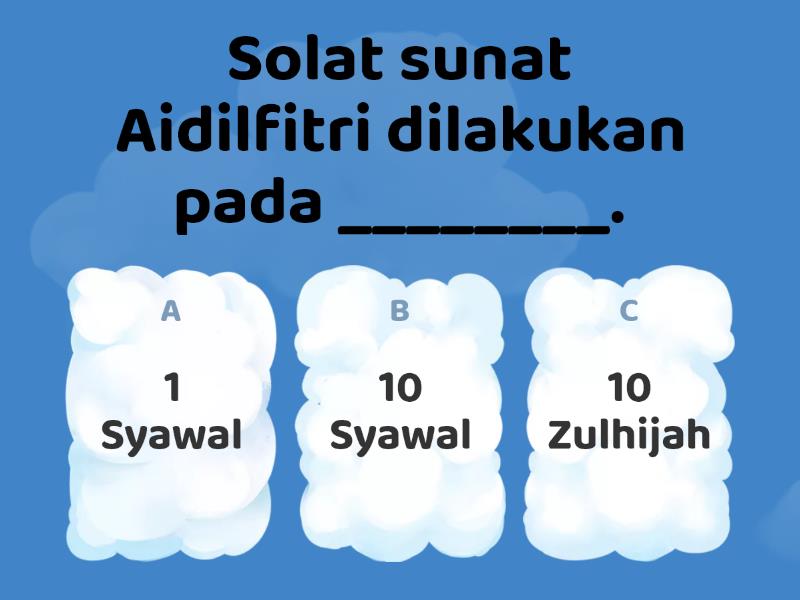 Dua Hari Raya Yang Mulia - Quiz