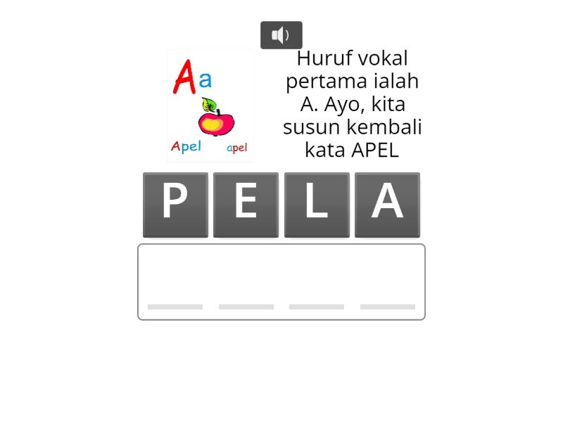 Mengenal Huruf Vokal - Anagram
