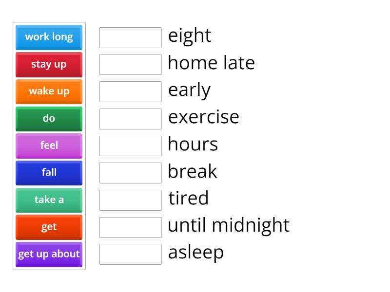 Everyday routines | Life Pre-Intermediate - Match up