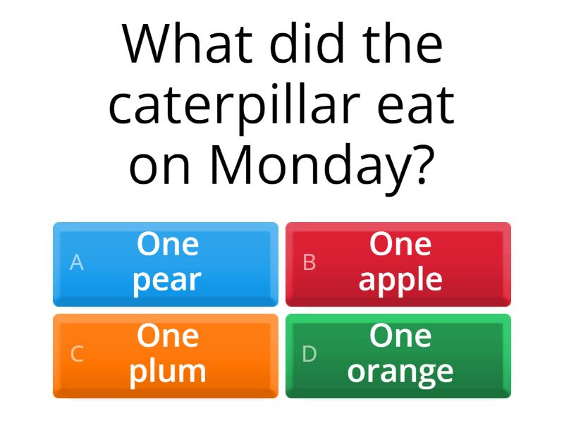 The Hungry Catapillar Quiz Cuestionario