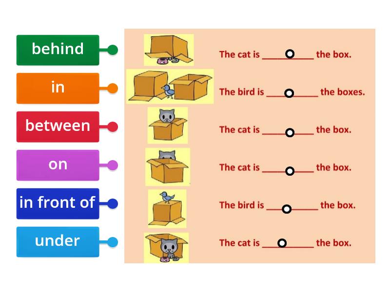 Prepositions of Place - Labelled diagram