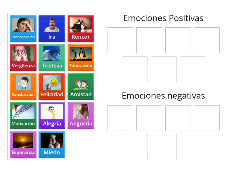 IDENTIFICA TUS EMOCIONES - Group sort