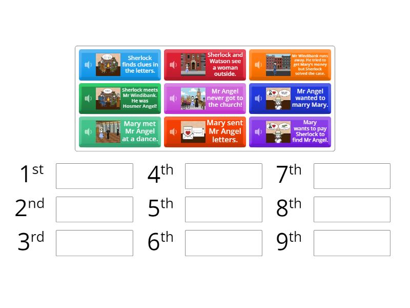 Sherlock Holmes and the Strange Mr Angel: Plot - Rank order
