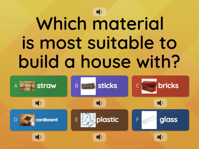 Suitable Materials- Properties of materials: SCIENCE - Quiz
