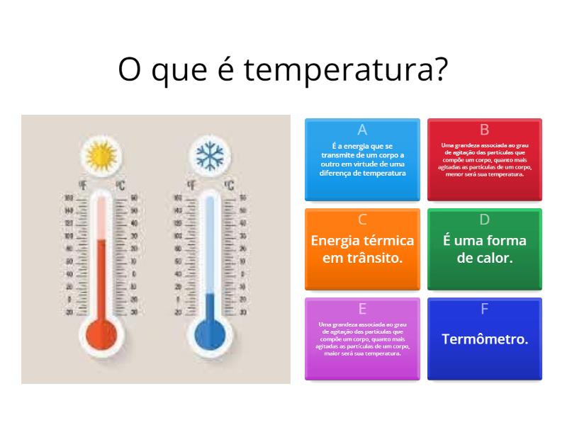 TEMPERATURA E CALOR - Quiz