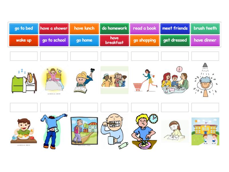 Daily Routines - Match up