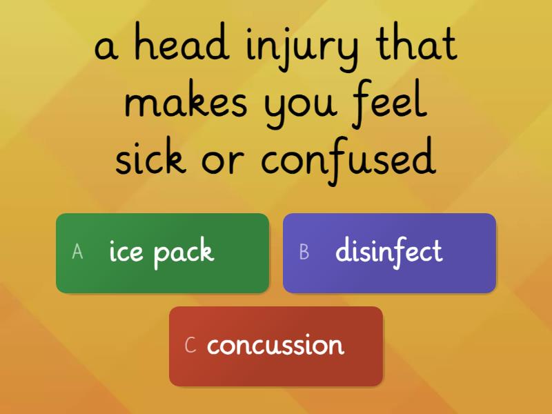 Injuries And First Aid - Quiz