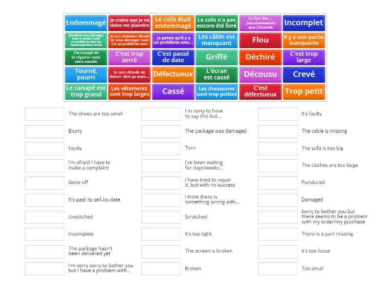 It's a bargain - vocabulary pp. 19-23 (Part 1) - Match up