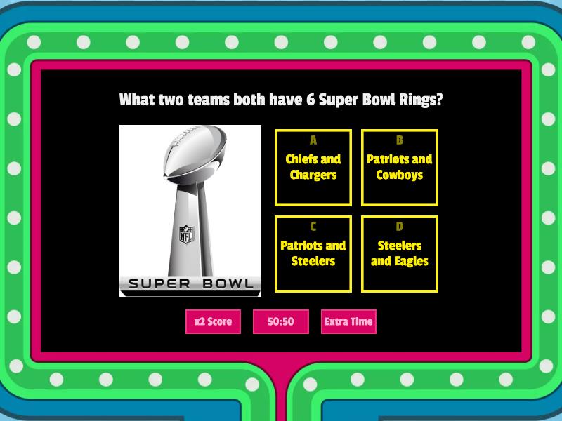 NFL Through Time. - Gameshow Quiz