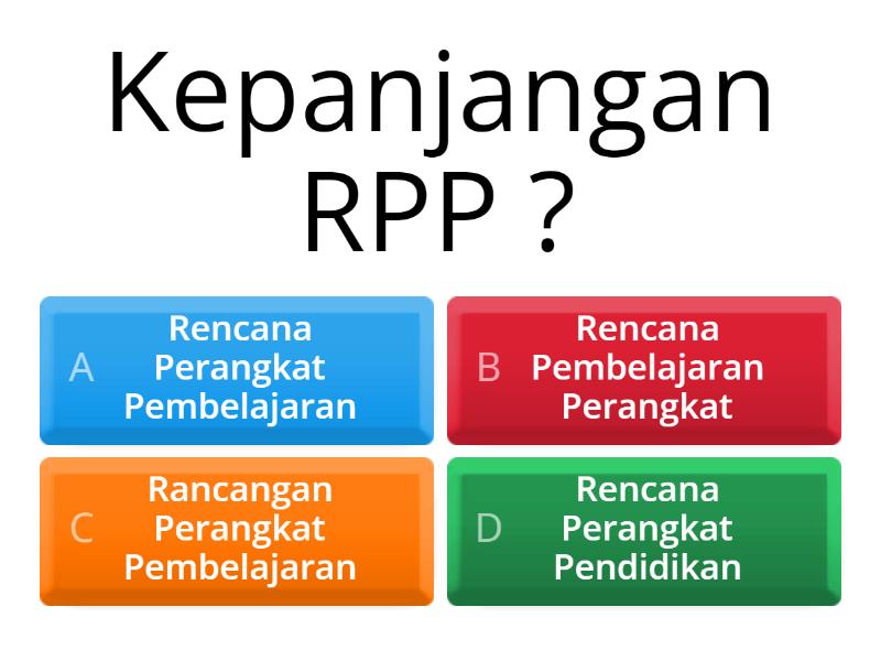 Perencanaan Perangkat Pembelajaran - Quiz