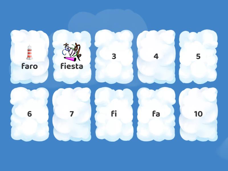 fa fe fi fo fu matching words - Matching pairs