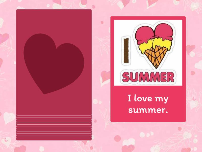 Summer. Speaking 2.Pre - Speaking cards