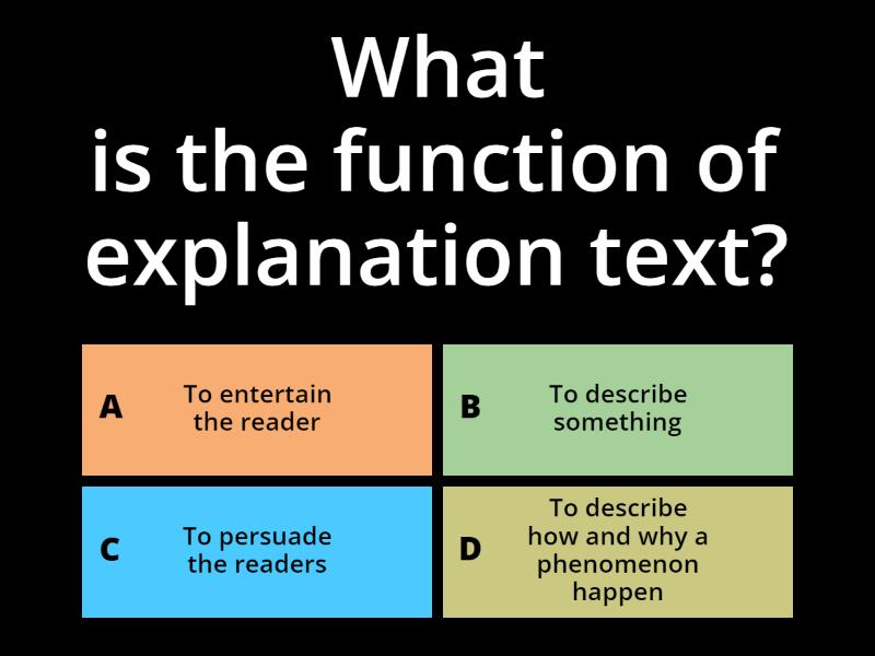 Explanation Text Quiz