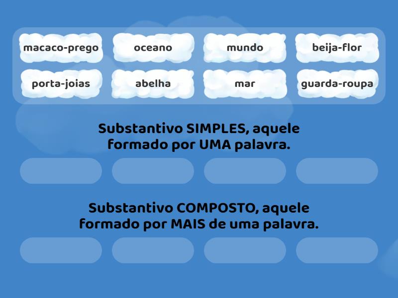 Substantivo simples e comum - Group sort