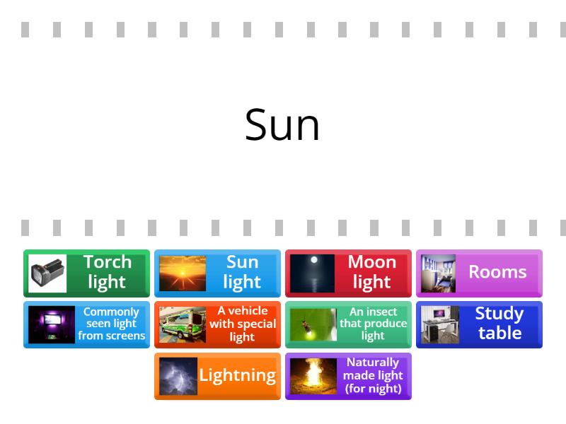 Light sources - Find the match