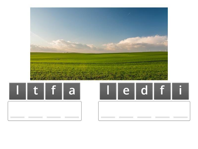 Vocabulary. Geographical Features Anagram