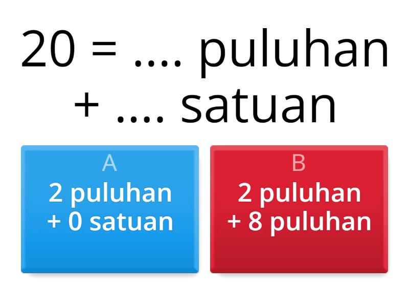 Matematika Kelas 1 SD Nilai Tempat Puluhan Dan Satuan - Quiz