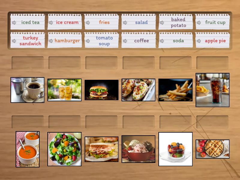 Lesson 5 | 1 Restaurant items - Match up