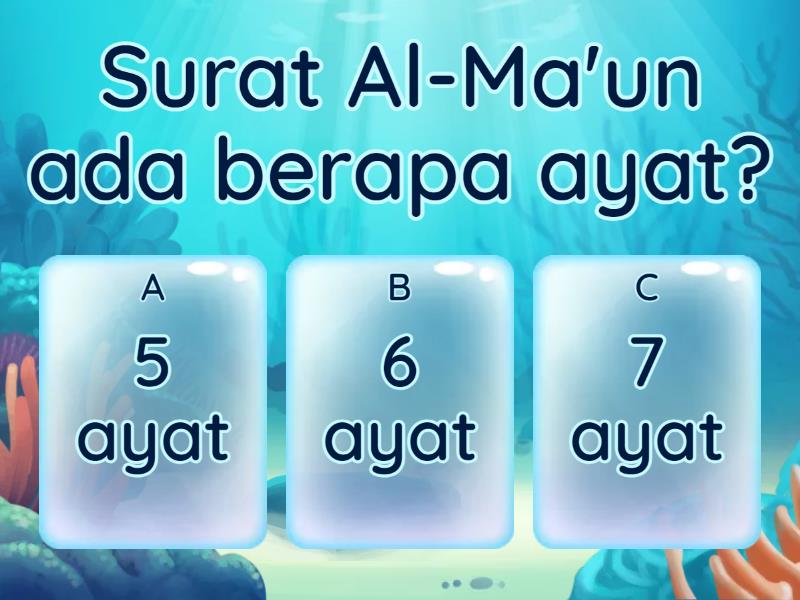 Latihan Soal Al-Qur'an Dan Hadist Kelas 1 SD - Quiz