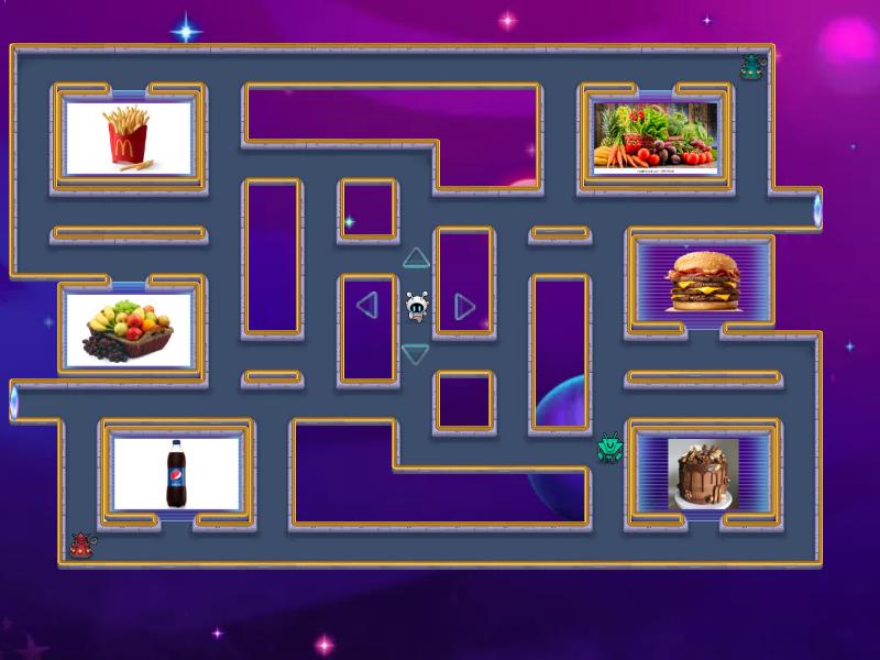 Healthy vs Unhealthy Food - Maze chase