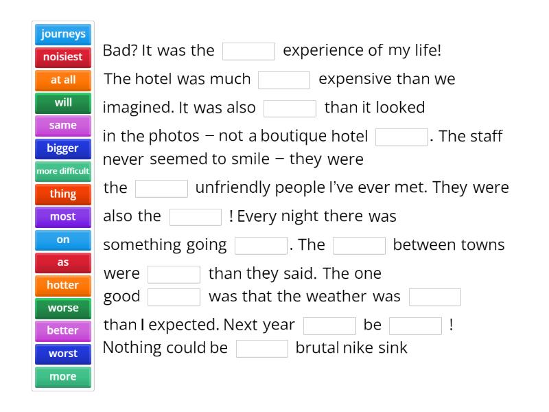 DEGREES OF COMPARISON EXAMPLES WITH ANSWERS IN SENTENCES visual data 4