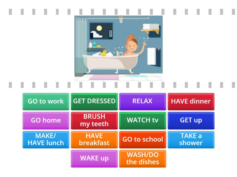 Daily Routines Exercise - Find the match