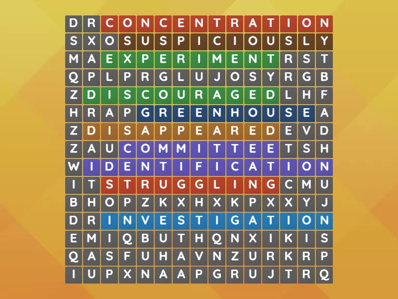 Homework - Wordsearch