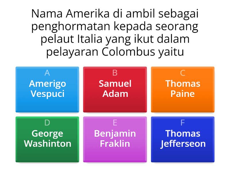 Revolusi Amerika Dan Revolusi Prancis - Quiz