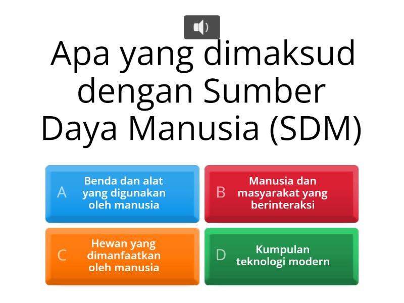 Kelas 8 Tema Sumber Daya Manusia - Quiz