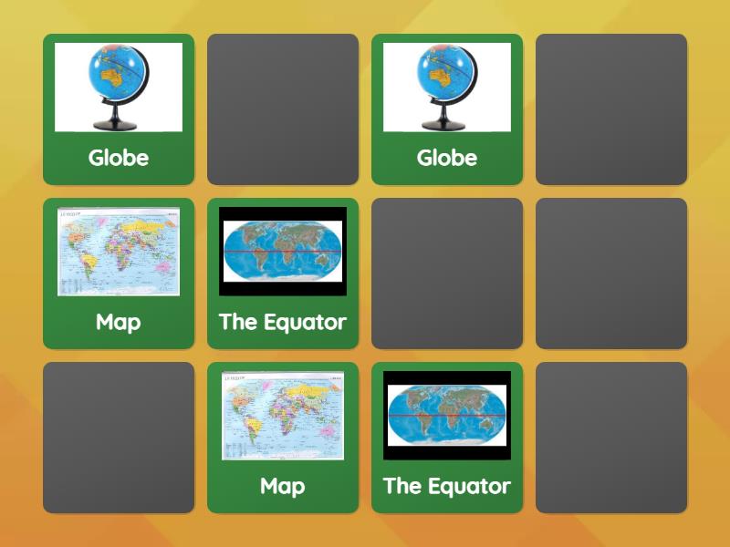 Maps and Globes - Matching pairs