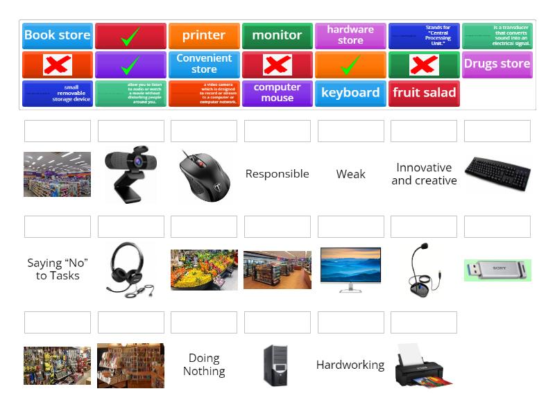 Hele 4 review quiz - Match up