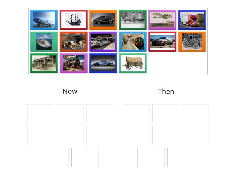Now and Then Transportation - Group sort