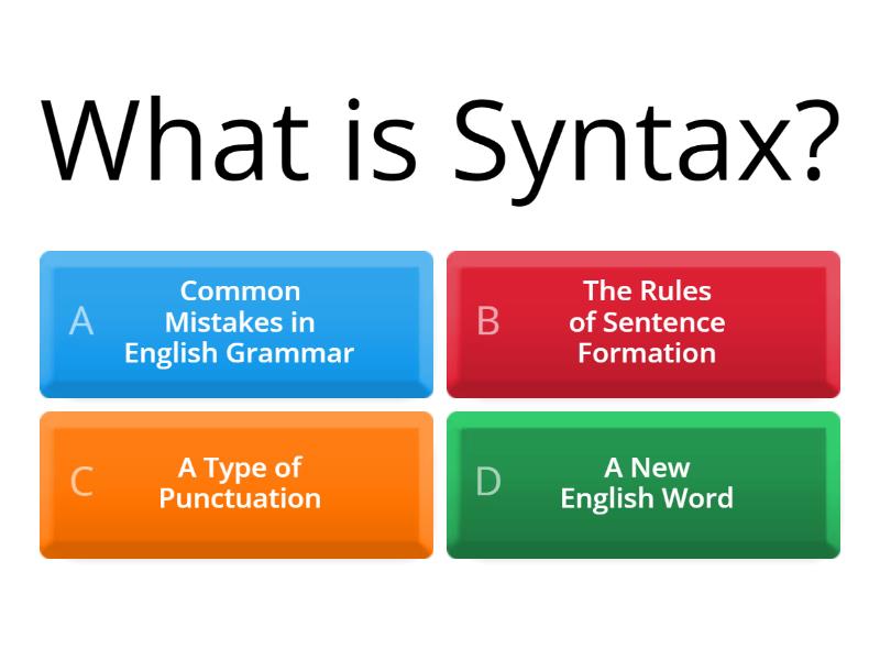 Syntax quiz cuestionario