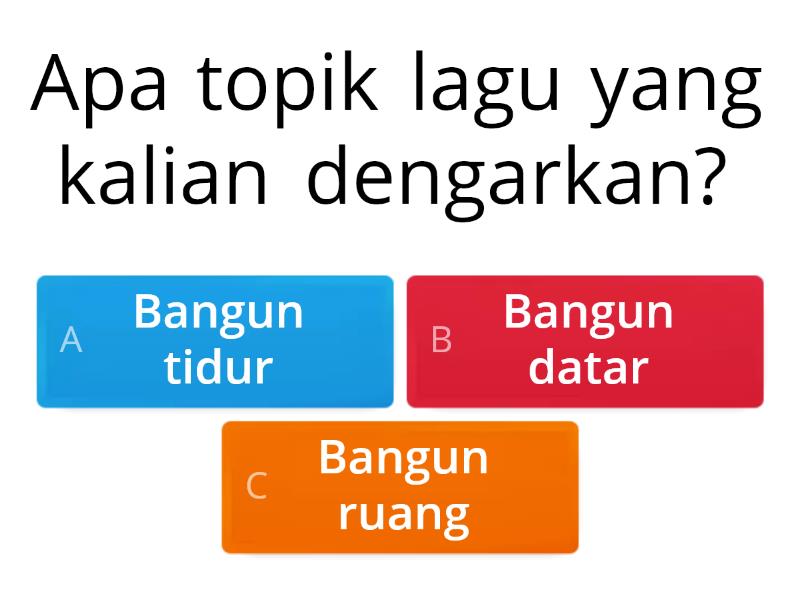 Lagu Bangun Datar - Quiz